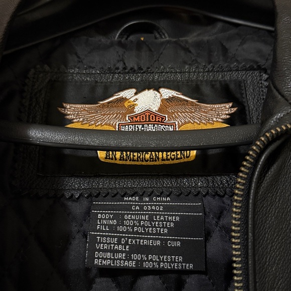 Harley Davidson Ride Free Vintage Leather Jacket - Picture 7 of 7